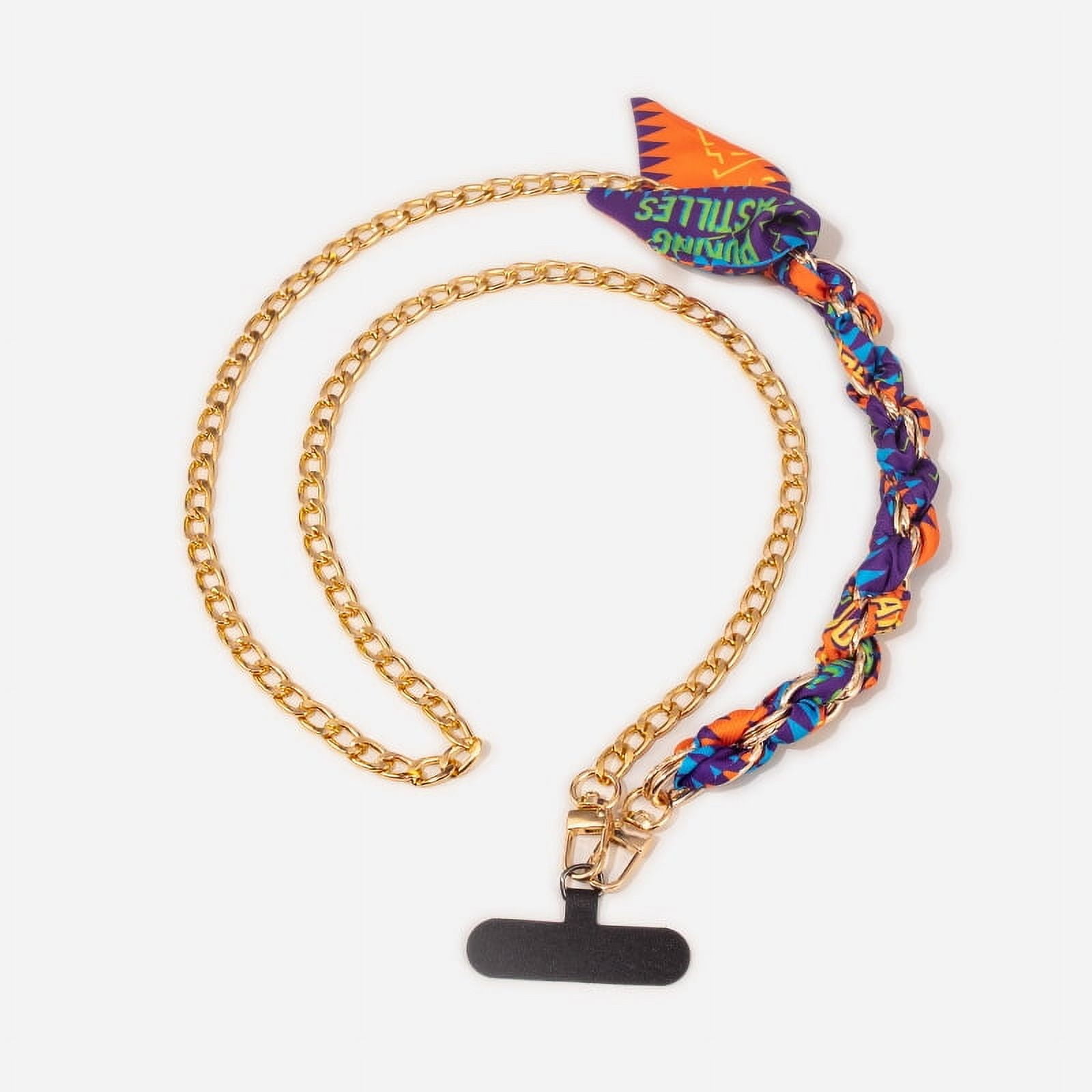 Adjustable Metal Phone Lanyard - Long Crossbody Woven Strap, Personalized Phone Chain