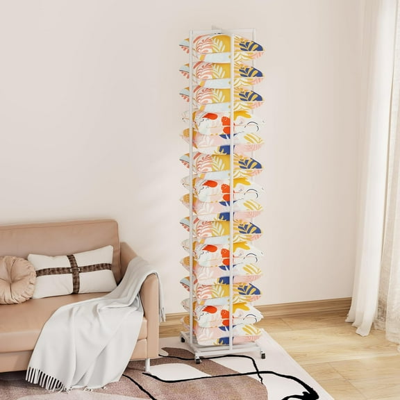 Adjustable Metal Pillow Storage Rack, Freestanding Display Stand for Home, Retail, Hotel