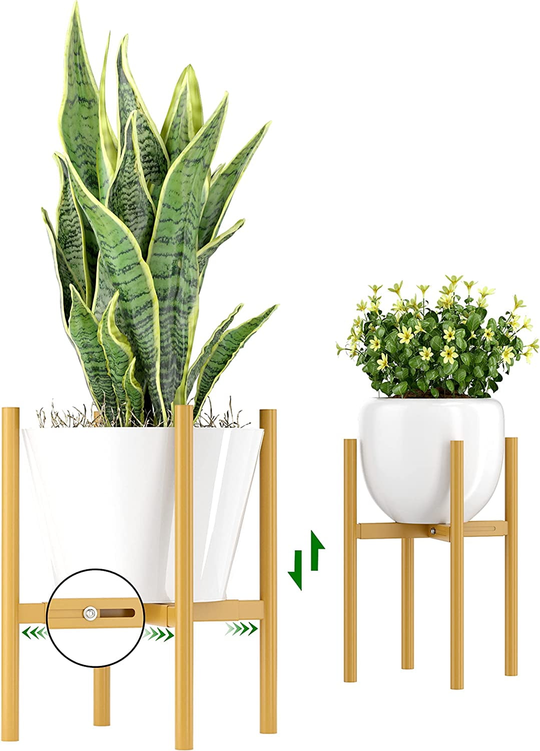 Adjustable Metal Planter Holder,Fits 8 to 12.5 inches Pots，Large Plant