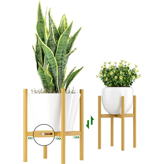 Adjustable Metal Planter Holder,Fits 8 to 12.5 inches Pots，Large Plant Stand for Home Indoor and Outdoor Potted Plants Holder(GOLD)