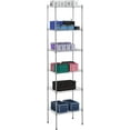 thumbnail image 1 of Adjustable Metal Shelf Wire Shelving Unit Storage for Small Places Restaurant Garage Pantry Kitchen Garage Rack (Chrome, 16.7L×11.8W×63.6H), 1 of 17
