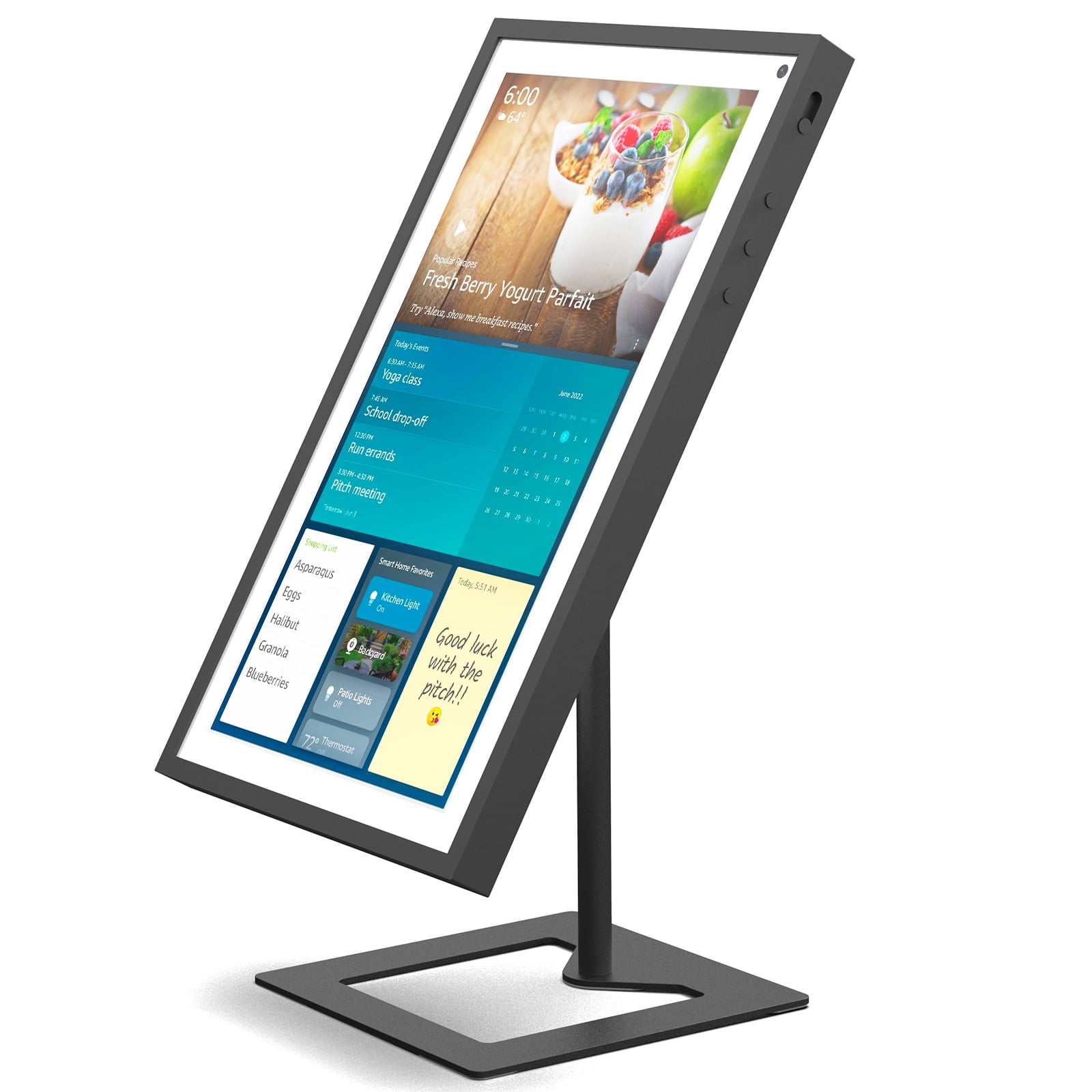 Adjustable Metal Stand for Amazon Echo Show 15, Tilt and Swivel Metal