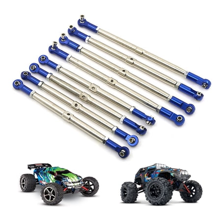 Adjustable Metal Steering Linkage Push Rods for 1/10 TRAXXAS Summit & E-Revo 2.0 – Precision Tuning Replacement Parts 5319X, 5338R, Enhanced Durability & Steering Performance