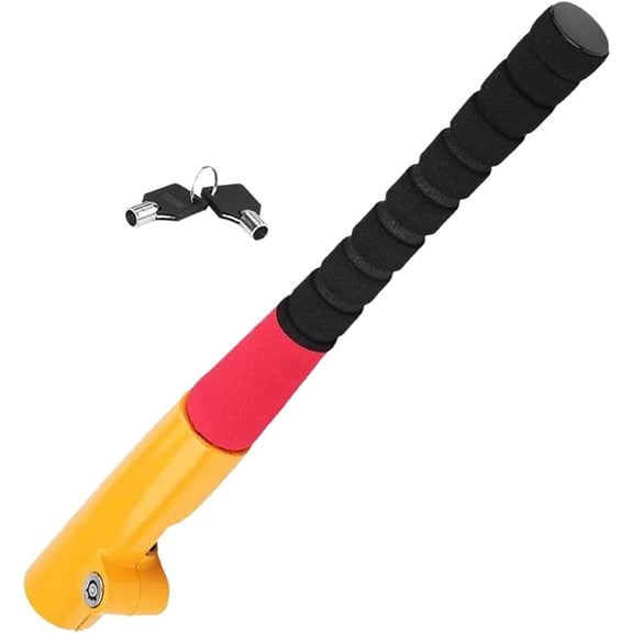 Adjustable Metal Steering Wheel Lock for Cars and Trucks, Anti-Theft Security Device, Yellow