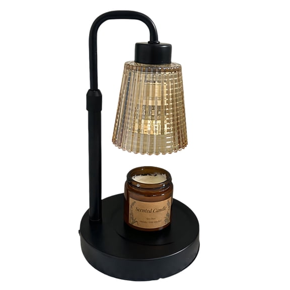 Adjustable Metal Wax Melt Light with Glass Cover & Variable Brightness for Home Ambiance