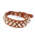 thumbnail image 1 of Adjustable Microfiber Leather Studded Dog Collars with a Squeak Ball Gift for, 1 of 5