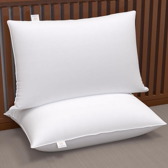 Adjustable Microfiber Sleeping Pillows, Soft Washable Pillows - 16" X 24 Inch | White Pillows, Bed Pillow, Neck Support, Fade-Resistant, Hypoallergenic, Washable - Set Of 2