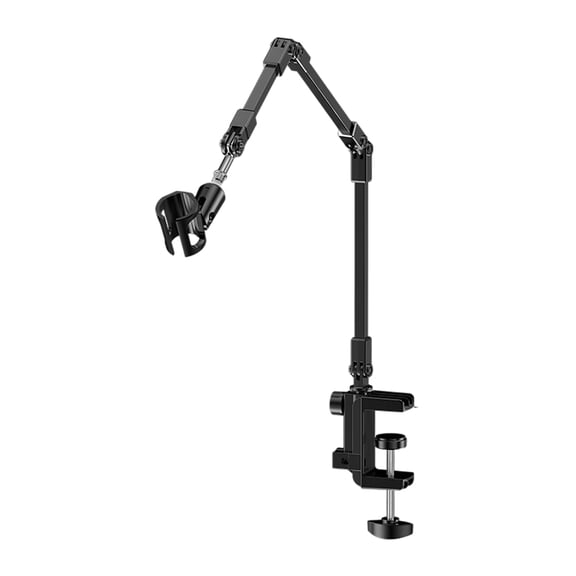 Adjustable Microphone Arm Stand Easy Operate for Quiet Recording Environment for Up to 6cm Thickness Desk Panel