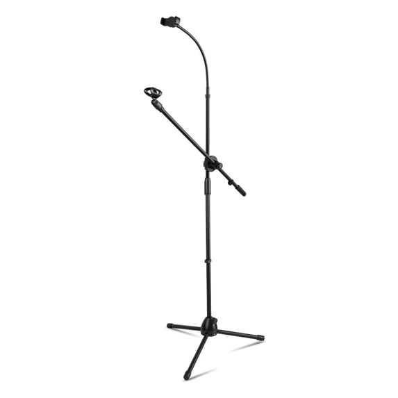Adjustable Microphone Stand with Extendable Boom Arm, Professional ...