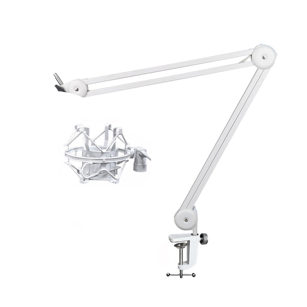 Adjustable Microphone Suspension Boom Scissor Arm Rack Metal Mic Stand Integrate