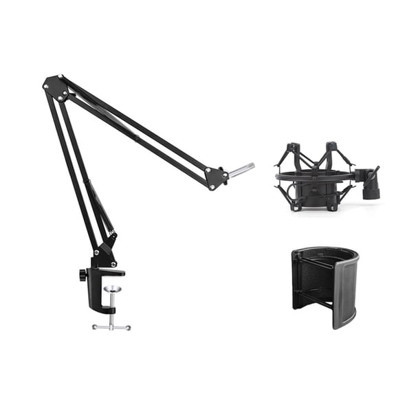 Adjustable Microphones Scissor Arm Stand Metal for Recording and Broadcasting for KTV Room, Concerts