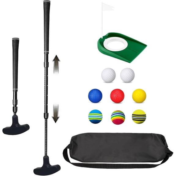 Adjustable Mini Golf Putter Set with 8 Golf Balls, Two Way Golf Putters for Men Women Right/Left Handed, Mini Club Set Golf Gifts