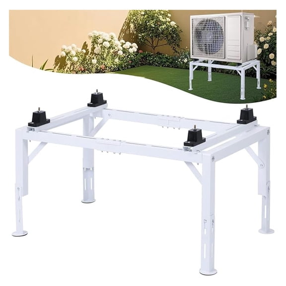 Adjustable Mini Split Ground Stand for 9000-36000 BTU Ductless Air Conditioners Heat Pumps, Heavy Duty Stand Mini Split Stand Condenser Stand, Max Load: 450LBS
