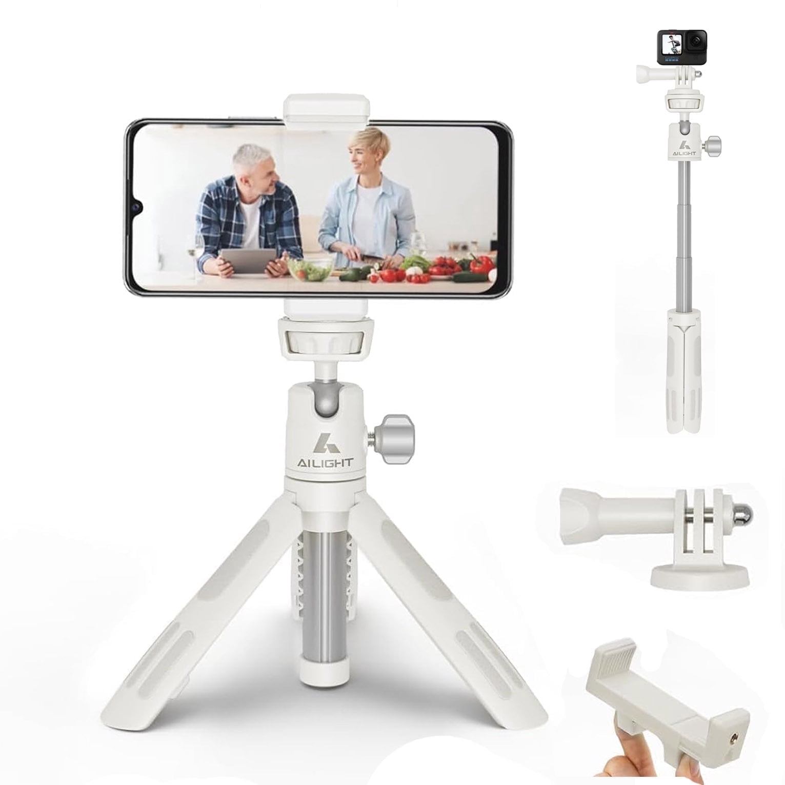 Gopro Table Adjustable Mini Tripod Stand for Camera & GoPro & Smartphone ...