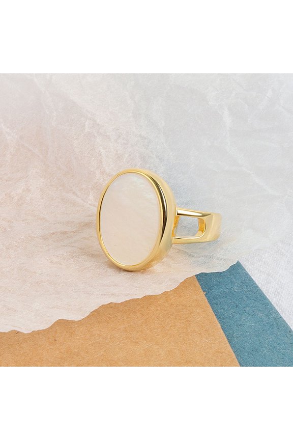 Adjustable Minimalist Shell Ring