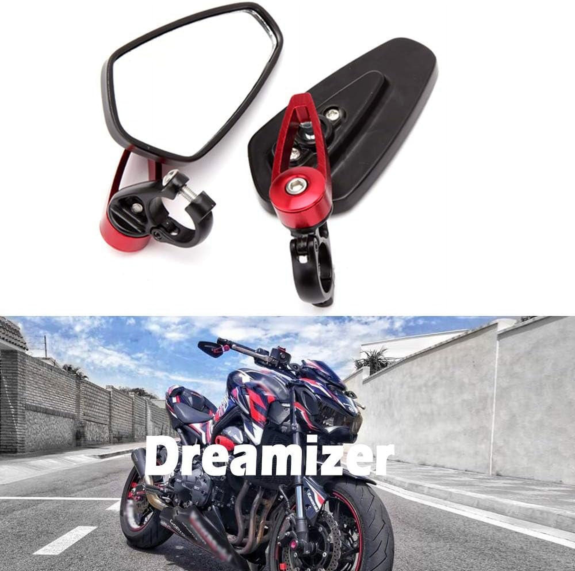 Adjustable Mirror Angle Motorcycle Mirror, Standard Hollow Handlebars Compatible for Enhanced Visibility and Blind Spot Elimination, High-Quality Aluminum and Optical Grade