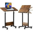 Adjustable Mobile Standing Desk Large 16×31 in, Rolling Computer