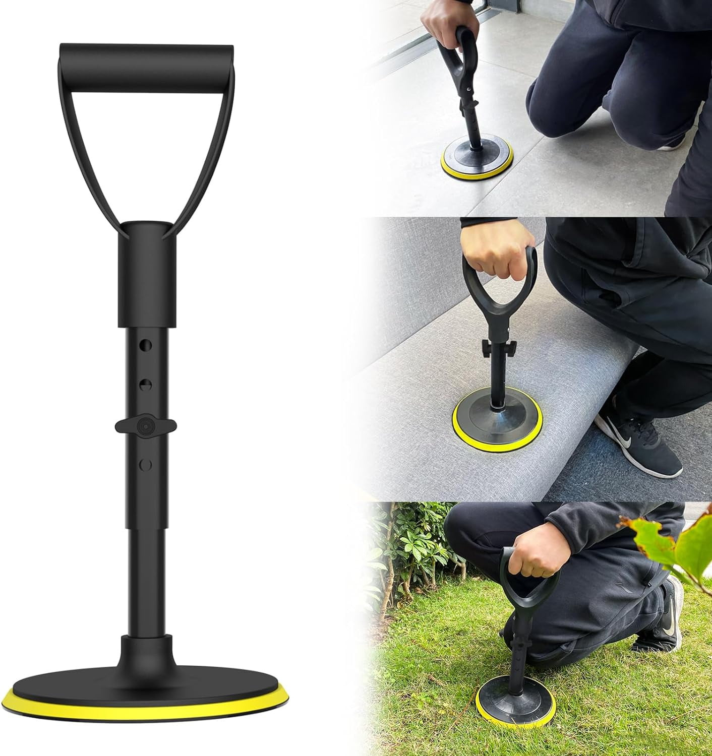 Adjustable Mobility Aid Tool Assists Elderly in Getting Up from Floor