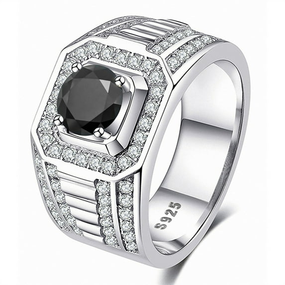 Adjustable Moissanite Wedding Diamond Rings for Men 1ct D Color Rings Anniversary Promise Engagement Rings with Certificate