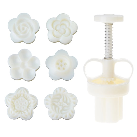 Adjustable Mooncake Mold 50g Flower Stamp Cookie Cutter Mould DIY Baking Accessories Mid-Autumn Festival Kitchen Gadgets