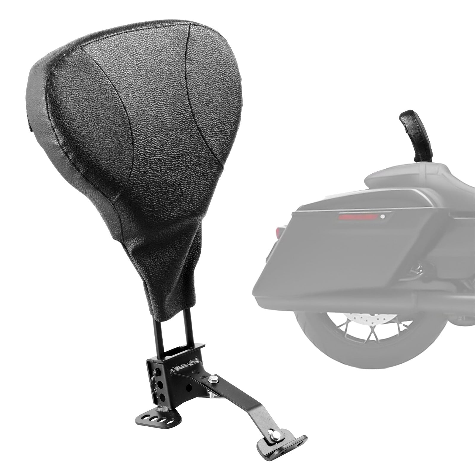 Motorcycle Back Rst Adjustable Motorcycle Backrest Sissy Bar for Harley Touring Models 2009 ...