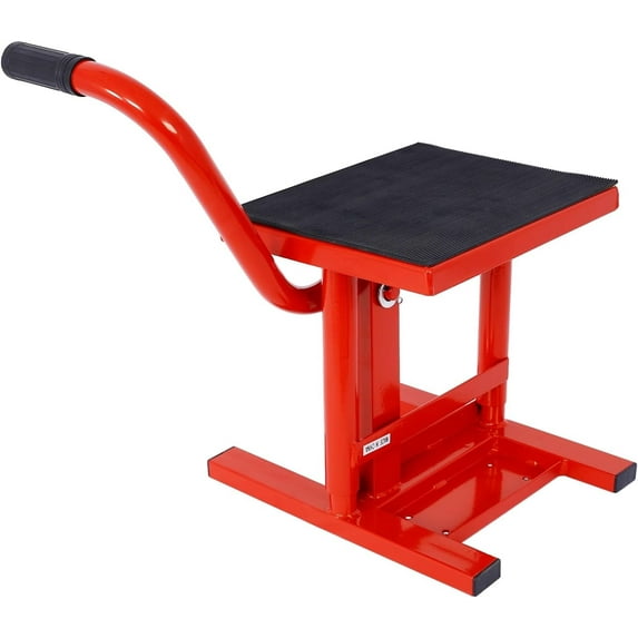 Adjustable Motorcycle Dirt Bike Stand and Lift Jack – Heavy-Duty Steel, 11"-16.5" Height, 330 LBS Load Capacity Red