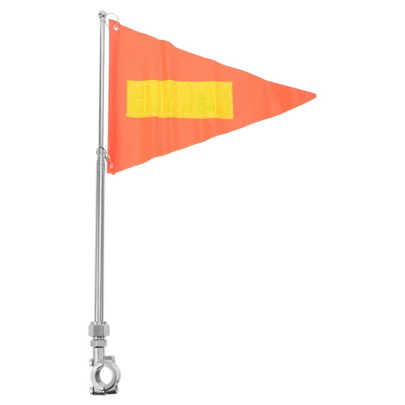 WHAMVOX Reflective Safety Flag with Pole for Bikes Motorcycles Strollers Wheelchairs Go Karts 1 Set