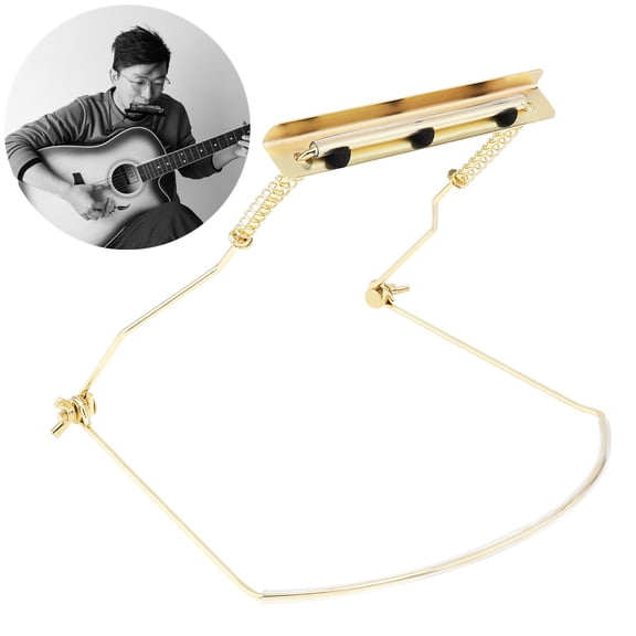 Adjustable Mouth Organ Stand Harmonica Harp Rack Metal 10 Holes Harmonica Neck Holder