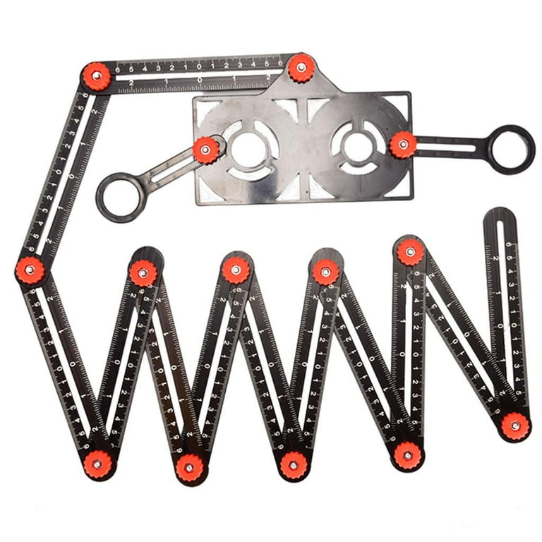 柔らかい Angle Multi Adjustable Measuring Template Tools Tile Ruler LayoutTools
