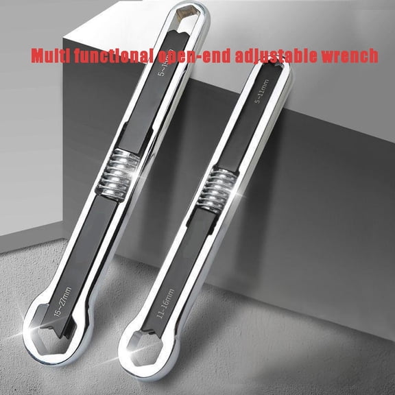 Adjustable Multi Function Wrench High Carbon Steel Double Size Tool for Nuts Bolts Home and Automotive