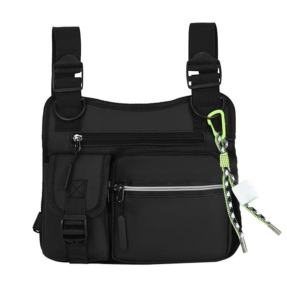 Adjustable Multifunctional Chest Bag, Reflective Sports Outdoor Travel Bag, Large Capacity for Phones, Wallets, and Keys, Durable for Hiking and Cycling