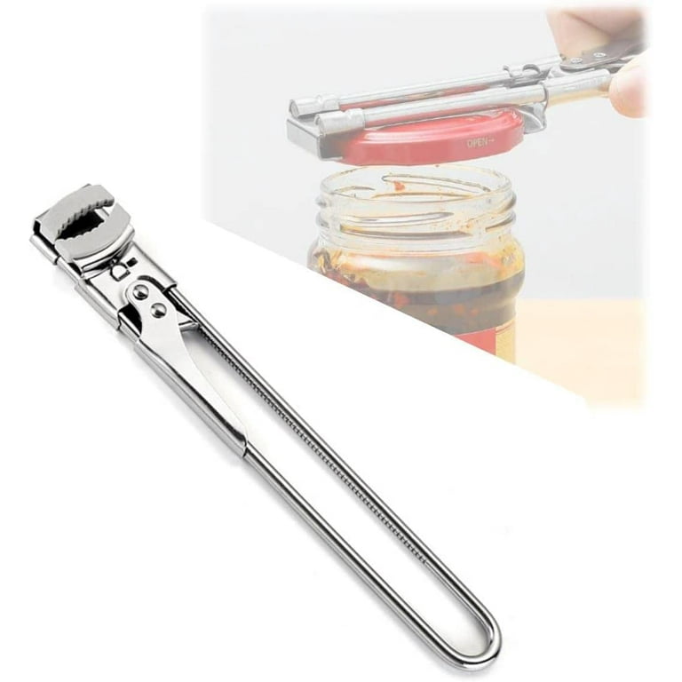 Adjustable Multifunctional Stainless Steel Can Opener,2023 New Upgrade  Toothed Grip Bottle Opener, Jar Opener for AnySize lids (Extended paragraph)