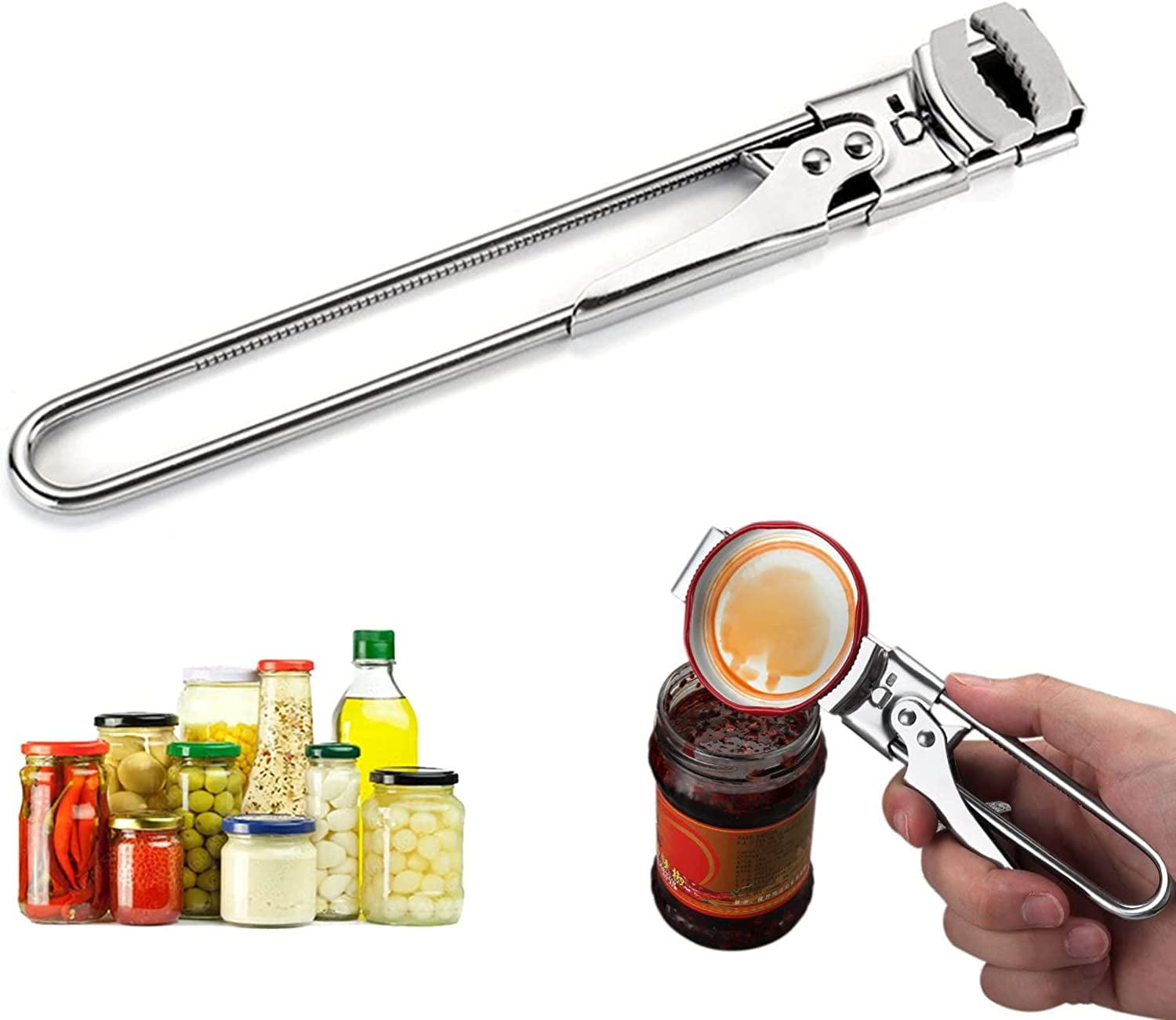 1pc Multifunctional 4-in-1 Jar Opener, Jar Gripper, Lid Opener, Can Opener,  Bottle Opener Lid Twist Off Tools Kitchen Gadgets