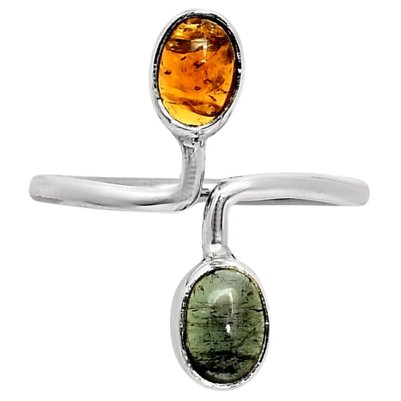 Adjustable Natural Multi Tourmaline 925 Sterling Silver Ring s.7 Jewelry R-1587 SDR249379
