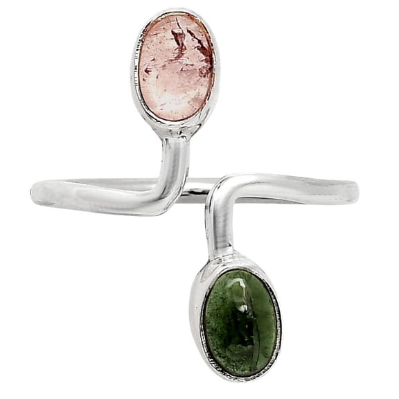 Adjustable Natural Multi Tourmaline 925 Sterling Silver Ring s.7 Jewelry R-1587 SDR249382