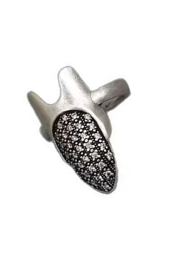 Adjustable Nature Inspired Zircon Rings Open Zines Alloy Jewelry for Women Thoughtful Present