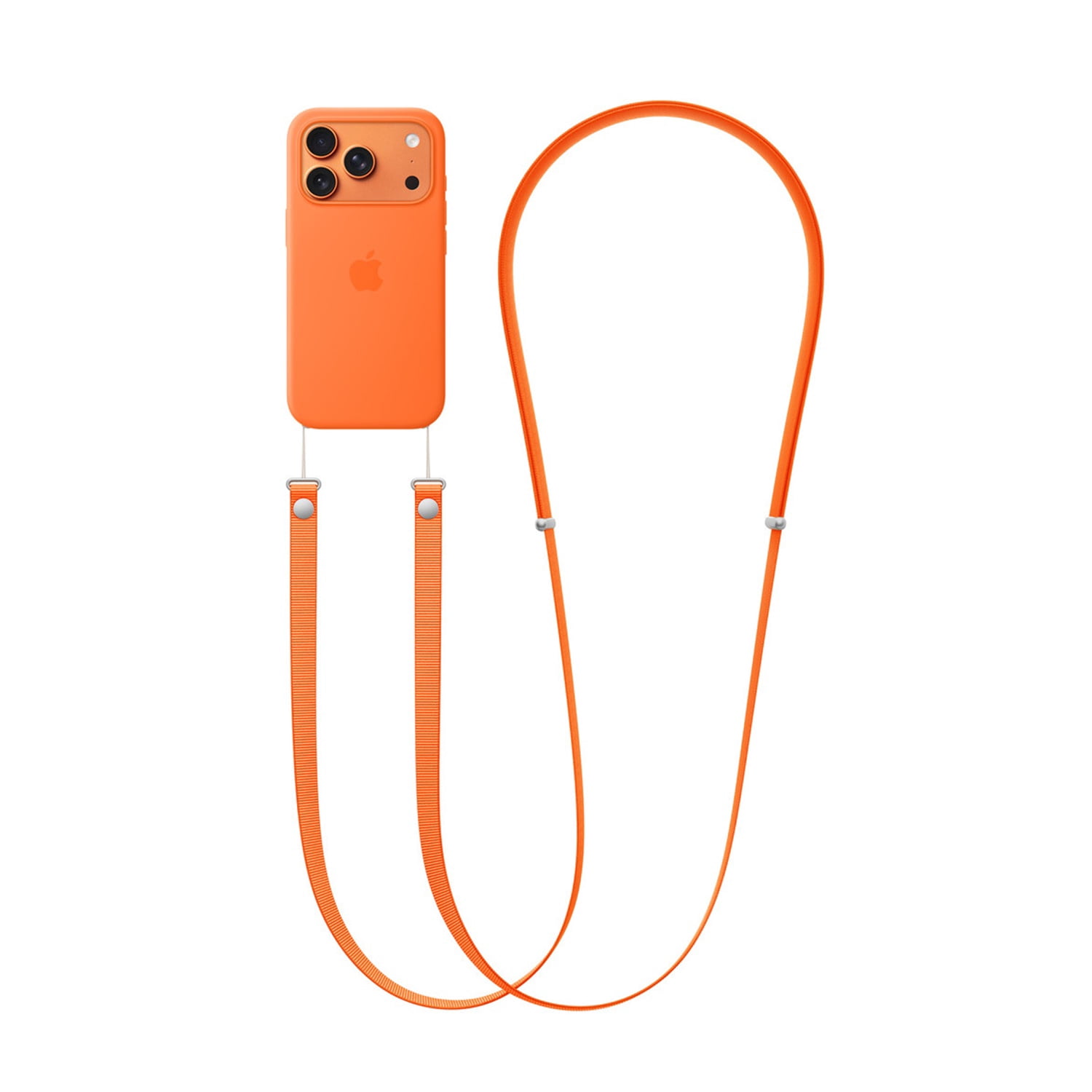 Adjustable Neck Hanging Strap for Mobile Phones - Orange