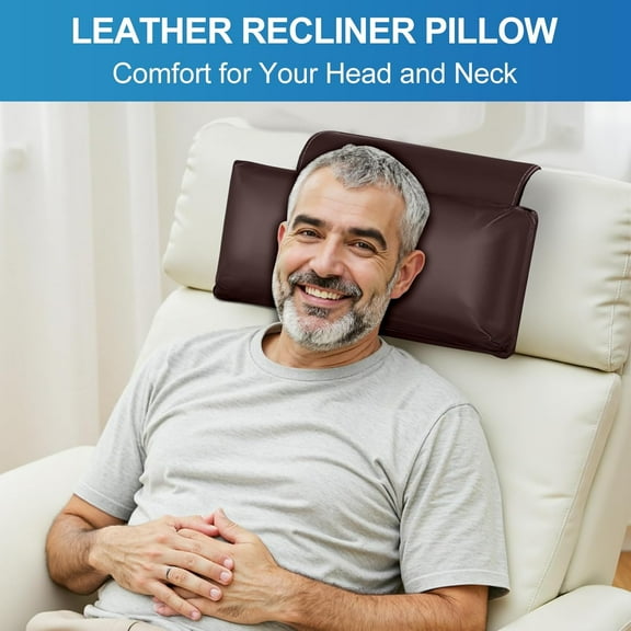 Adjustable Neck & Head Support Pillow, Non-Slip Recliner Headrest for Couch, Office Chair, Sofa
