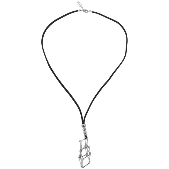Adjustable Necklace Cord Crystal Pendant Holder Empty Stone Holder Net Cage Size S