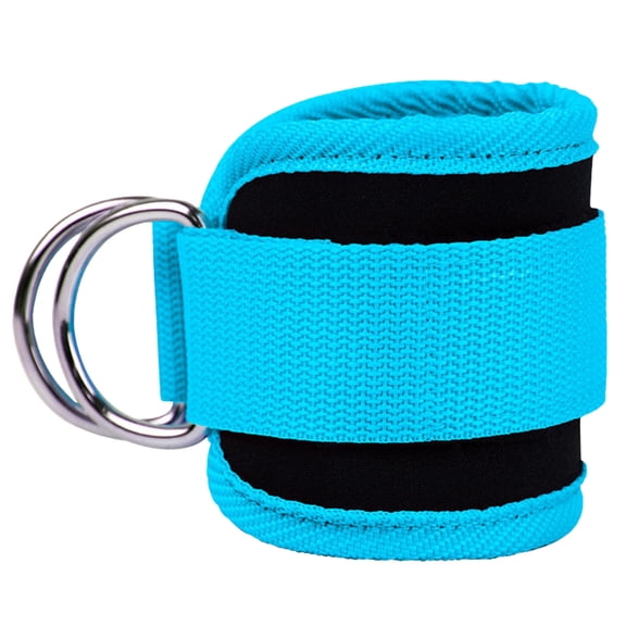 Adjustable Neoprene Ankle Strap with D-Ring Attachment for Gym Machines and Home Fitness Workouts