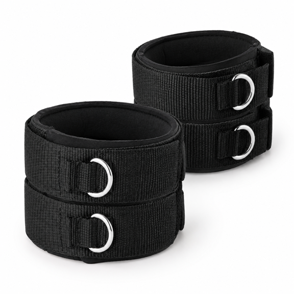 Adjustable Neoprene Padded Thigh Cuffs Strength Attachments, 1 Pair
