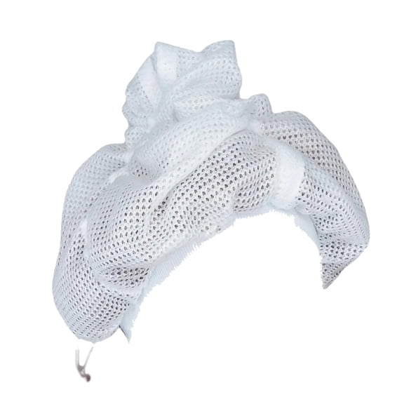 Adjustable Net Plopping Cap for Drying Curly Hair with Drawstring, Breathable Mesh Hair Dryer Bonnet Wrap in White 1PC Cruise Essentials 2026