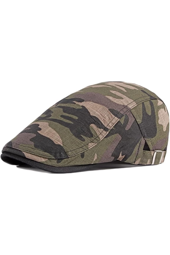 Adjustable Newsboy Hat for Men Flat Cap Ivy Gatsby Cabbie Beret Hat 1Pack