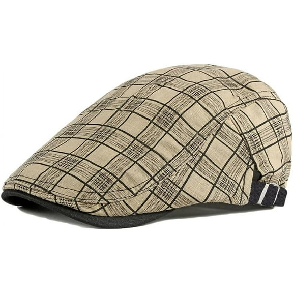 Adjustable Newsboy Hat for Men Flat Cap Ivy Gatsby Cabbie Beret Hat
