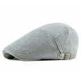thumbnail image 1 of Adjustable Newsboy Hats for Men Flat Cap Unisex Winter Fashion All Match The Dome Beret Woolen Adult Cap Forward Hat Gray, 1 of 2