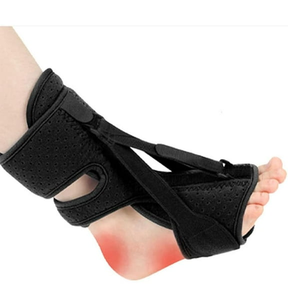 Adjustable Night Splint for Plantar Fasciitis Relief - Foot Support for Heel Pain, Achilles Tendonitis, and Ingrown and Outgrown Fasciitis - Comfortable Night Support for Women and Men (Black)
