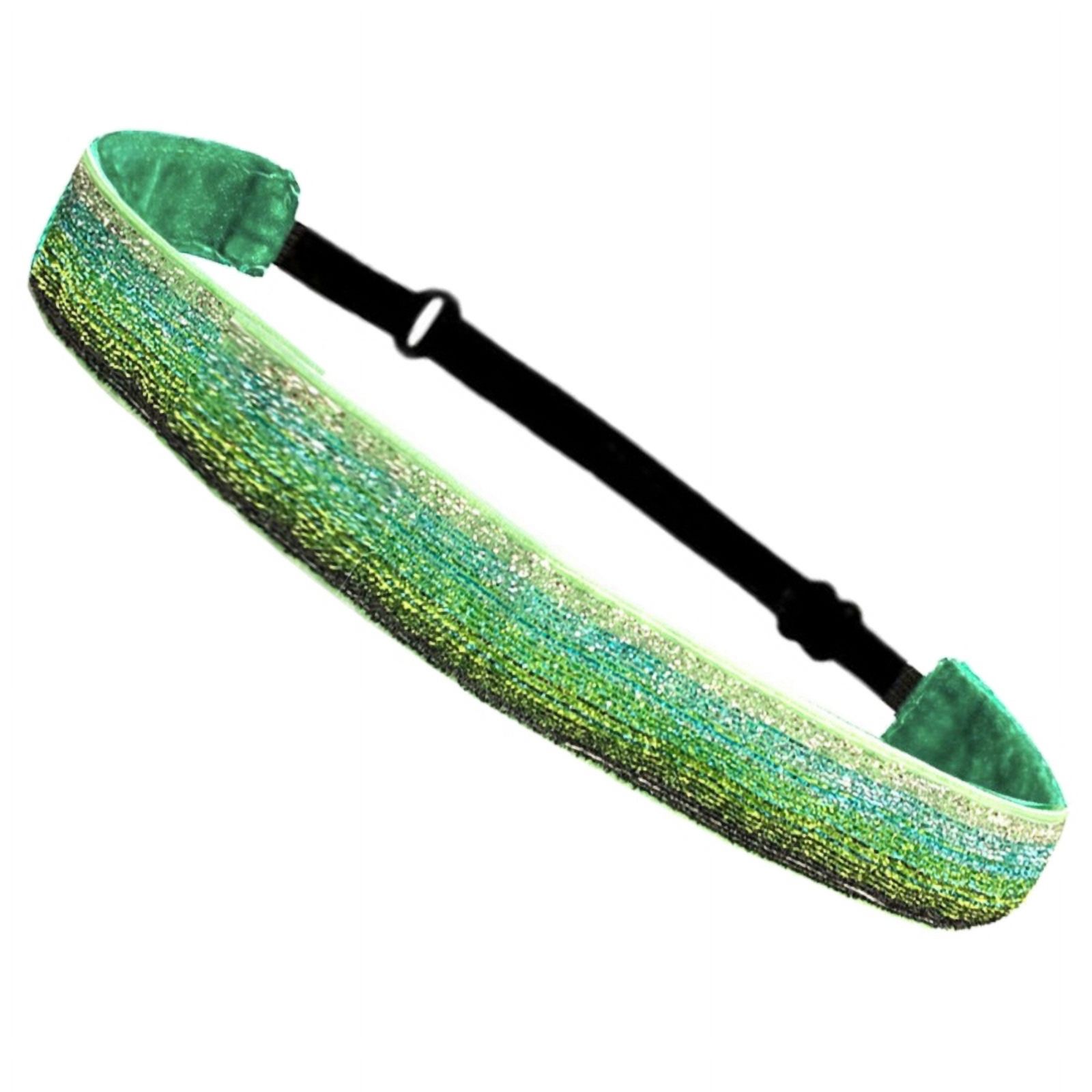 Adjustable No Slip Glitter Hair Bands Girl Sports Head Bands Soccer