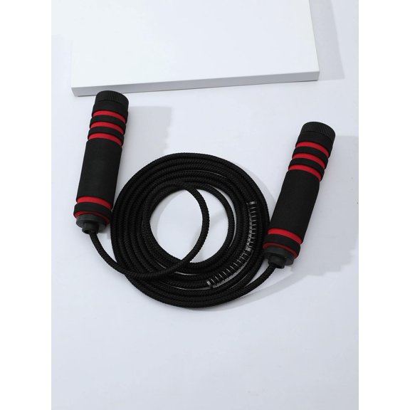 Adjustable Non-Slip Foam Handle Jump Rope, Portable Gym Home Fitness Skipping Rope, 1 Pack