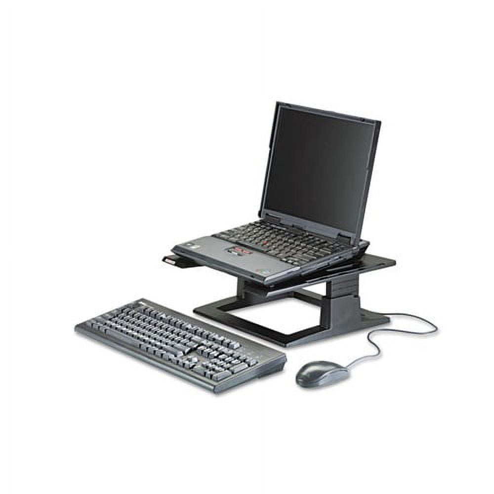 Adjustable Black Ergonomic Notebook Riser with Ventilation