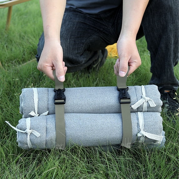 Adjustable Nylon Camping Strap Heavy Duty Outdoor Gear Tie Down Straps for Travel Hiking Storage Secure Binding Reusable Durable Multi-Purpose Packing Straps with Buckle